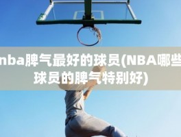 nba脾气最好的球员(NBA哪些球员的脾气特别好)