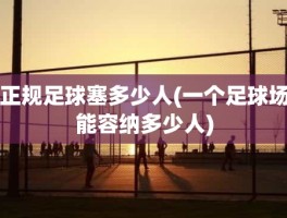 正规足球塞多少人(一个足球场能容纳多少人)