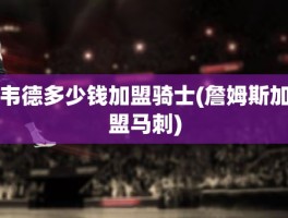 韦德多少钱加盟骑士(詹姆斯加盟马刺)