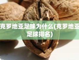 克罗地亚足球为什么(克罗地亚足球排名)