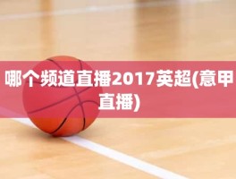 哪个频道直播2017英超(意甲直播)