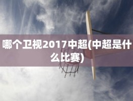 哪个卫视2017中超(中超是什么比赛)