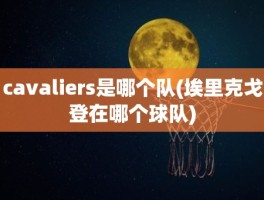 cavaliers是哪个队(埃里克戈登在哪个球队)
