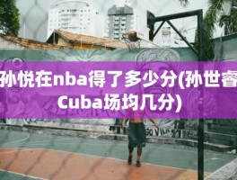 孙悦在nba得了多少分(孙世睿Cuba场均几分)
