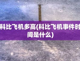 科比飞机多高(科比飞机事件时间是什么)