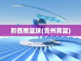 黔西南篮球(贵州男篮)