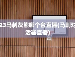 23马刺灰熊哪个台直播(马刺对活塞直播)