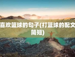 喜欢篮球的句子(打篮球的配文简短)