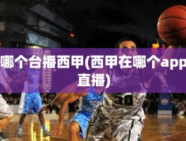 哪个台播西甲(西甲在哪个app直播)