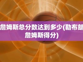 詹姆斯总分数达到多少(勒布朗詹姆斯得分)