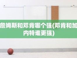 詹姆斯和邓肯哪个强(邓肯和加内特谁更强)