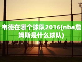 韦德在哪个球队2016(nba詹姆斯是什么球队)