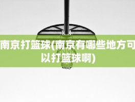 南京打篮球(南京有哪些地方可以打篮球啊)