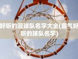 好听的篮球队名字大全(霸气好听的球队名字)