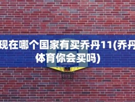 现在哪个国家有买乔丹11(乔丹体育你会买吗)