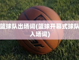 篮球队出场词(篮球开幕式球队入场词)