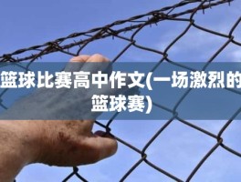 篮球比赛高中作文(一场激烈的篮球赛)