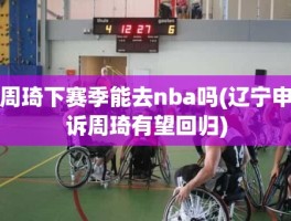周琦下赛季能去nba吗(辽宁申诉周琦有望回归)