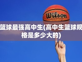 篮球最强高中生(高中生篮球规格是多少大的)