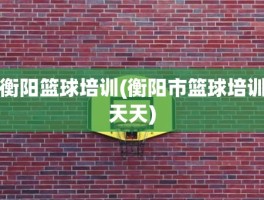 衡阳篮球培训(衡阳市篮球培训天天)