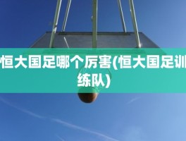 恒大国足哪个厉害(恒大国足训练队)