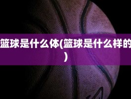 篮球是什么体(篮球是什么样的)