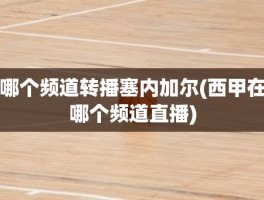 哪个频道转播塞内加尔(西甲在哪个频道直播)