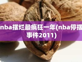 nba摆烂最疯狂一年(nba停摆事件2011)