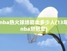 nba热火球场能坐多少人(13年nba总冠军)