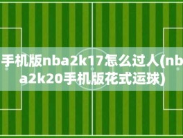 手机版nba2k17怎么过人(nba2k20手机版花式运球)