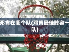 邓肯在哪个队(邓肯最佳阵容一队)
