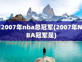 2007年nba总冠军(2007年NBA冠军是)
