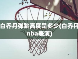 白乔丹弹跳高度是多少(白乔丹nba表演)