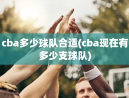 cba多少球队合适(cba现在有多少支球队)