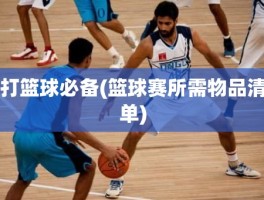 打篮球必备(篮球赛所需物品清单)