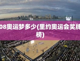 08奥运梦多少(里约奥运会奖牌榜)