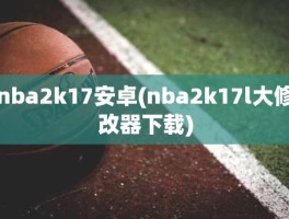 nba2k17安卓(nba2k17l大修改器下载)