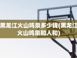 黑龙江火山鸣泉多少钱(黑龙江火山鸣泉和人和)