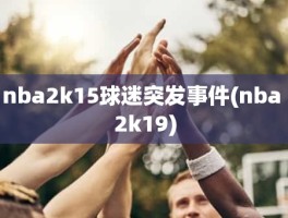 nba2k15球迷突发事件(nba 2k19)