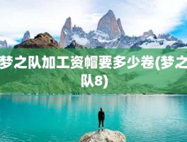 梦之队加工资帽要多少卷(梦之队8)