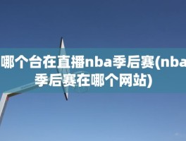 哪个台在直播nba季后赛(nba季后赛在哪个网站)