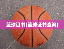 篮球证书(篮球证书查询)
