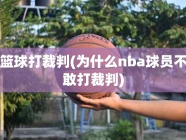 篮球打裁判(为什么nba球员不敢打裁判)
