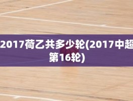 2017荷乙共多少轮(2017中超第16轮)