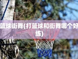 篮球街舞(打篮球和街舞哪个好练)