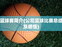 篮球赛简介(公司篮球比赛总结及感悟)