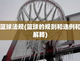 篮球法规(篮球的规则和违例和解释)
