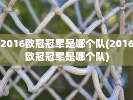 2016欧冠冠军是哪个队(2016欧冠冠军是哪个队)