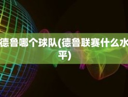 德鲁哪个球队(德鲁联赛什么水平)