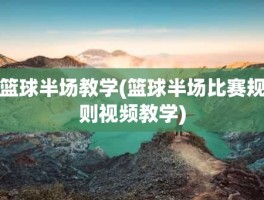 篮球半场教学(篮球半场比赛规则视频教学)